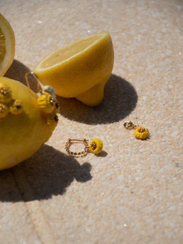 Nach Bijoux Mini Créole Pissenlit Jaune - Vendue à L'unité