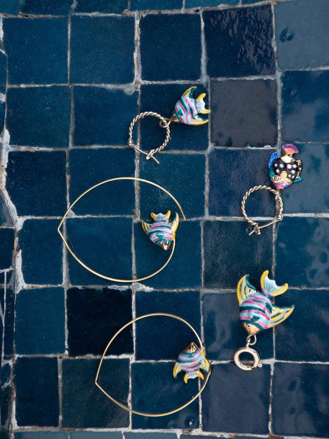 Nach Bijoux Mini Créole Poisson Arc-en-ciel - Vendue à L'unité