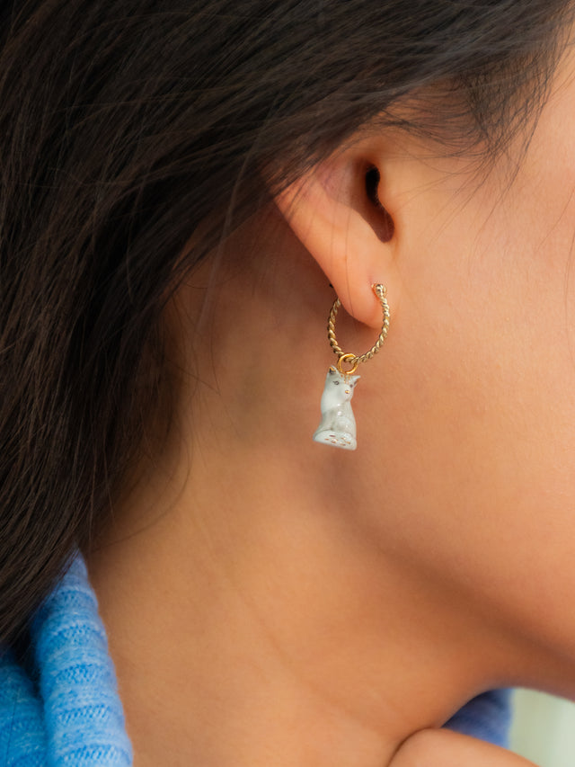 Nach Bijoux Mini Créole Renard Polaire - Vendue à L'unité - Arctique