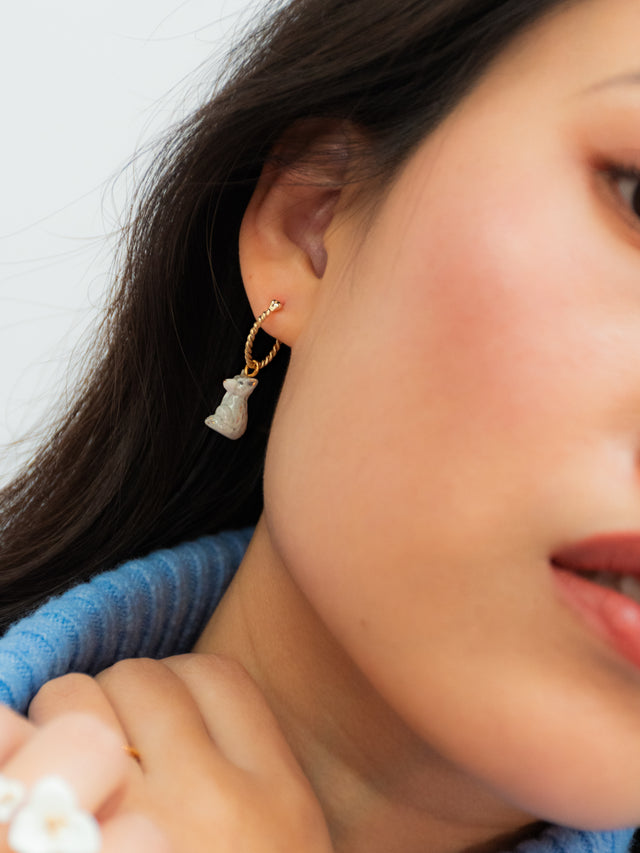 Nach Bijoux Mini Créole Renard Polaire - Vendue à L'unité - Arctique