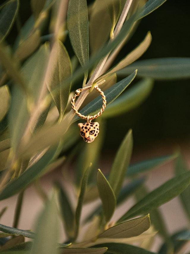 Nach Bijoux Mini Créole Tête De Léopard - Vendue à L'unité