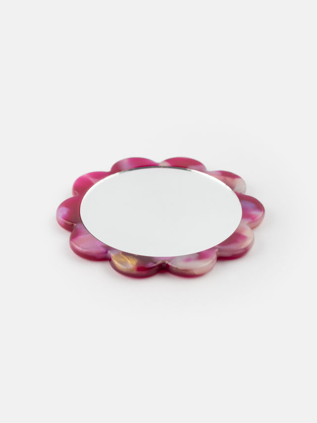 nach bijoux Miroir rose en forme de fleur - Chérie Cherry