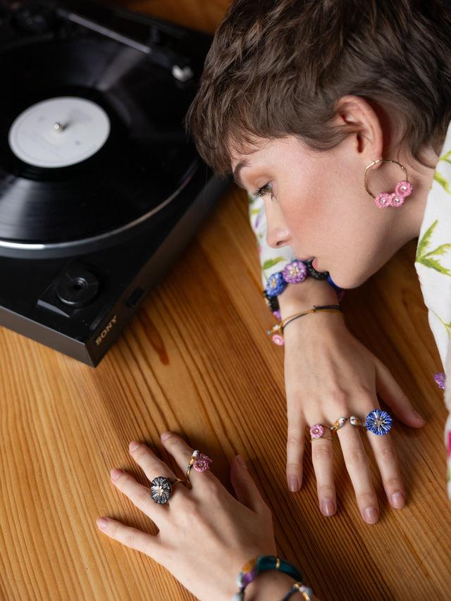 Nach Bijoux Bague Chardon Bleu