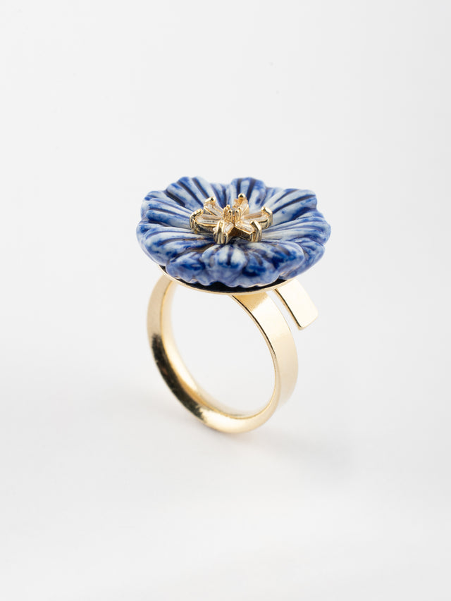 nach bijoux Bague chardon bleu