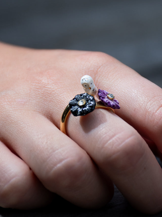 Nach Bijoux Bague Chouette Et Chardons