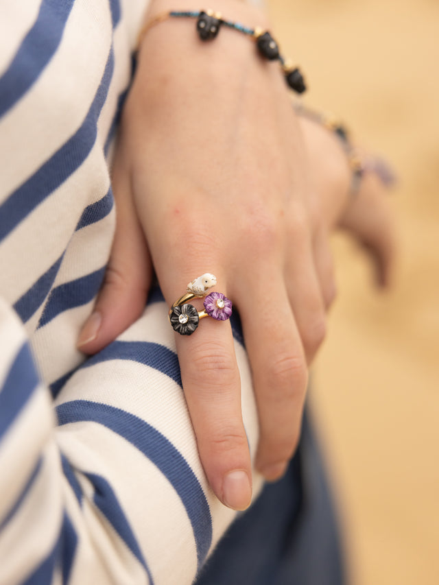 Nach Bijoux Bague Chouette Et Chardons