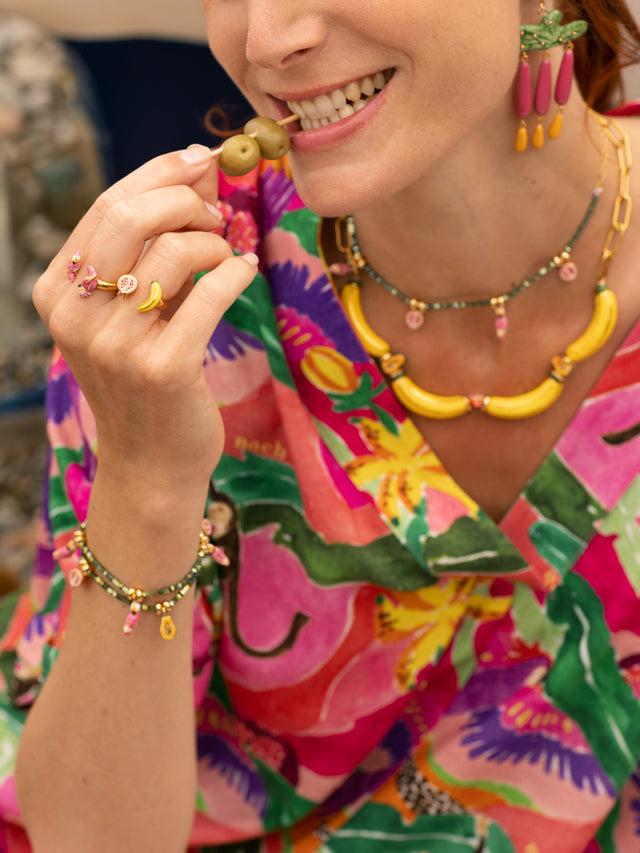 Nach Bijoux Bague FaceToFace Banane & Grenade