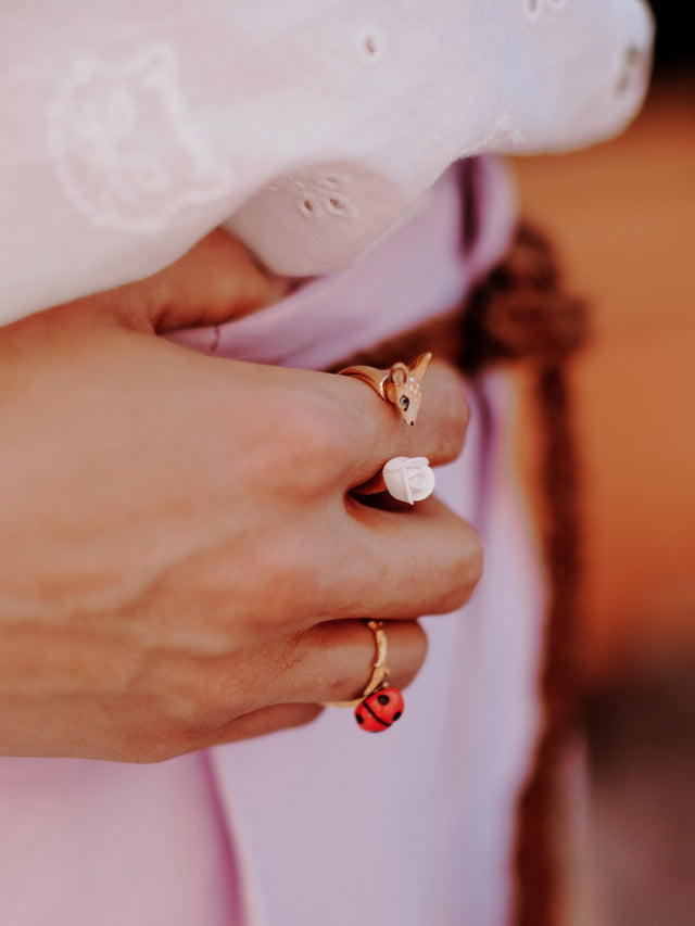 Nach Bijoux Bague FaceToFace Biche & Fleur