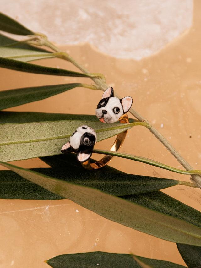 Nach Bijoux Bague FaceToFace Bouledogue