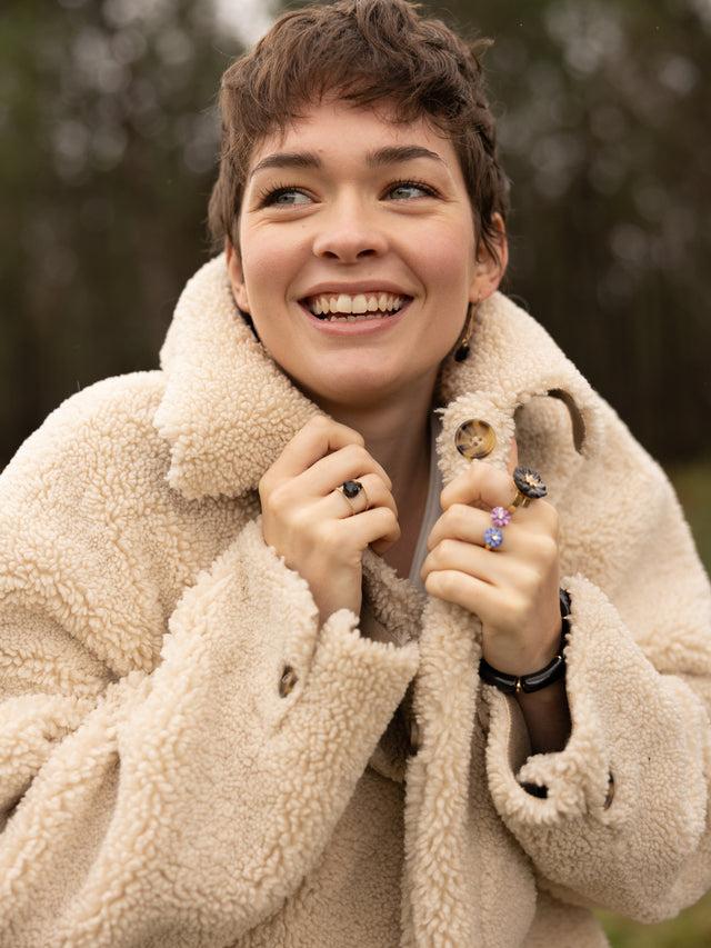 Nach Bijoux Bague FaceToFace Chardons Bleu & Violet