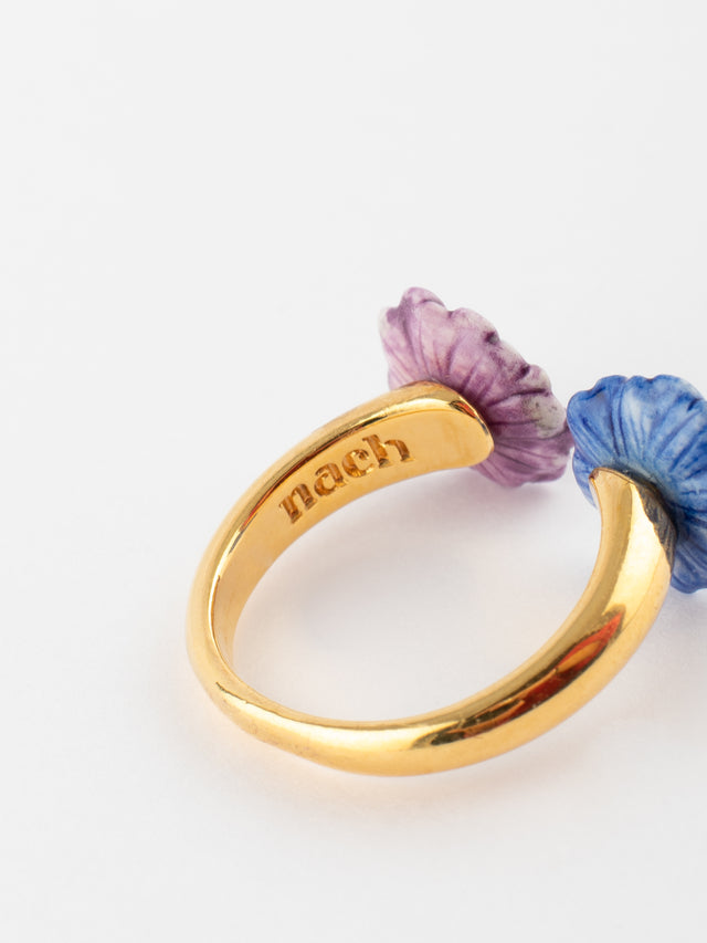 Nach Bijoux Bague FaceToFace Chardons Bleu & Violet
