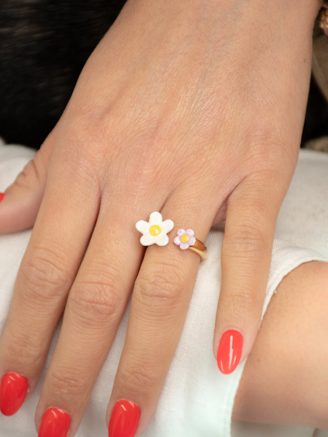 Nach Bijoux Bague FaceToFace Fleur