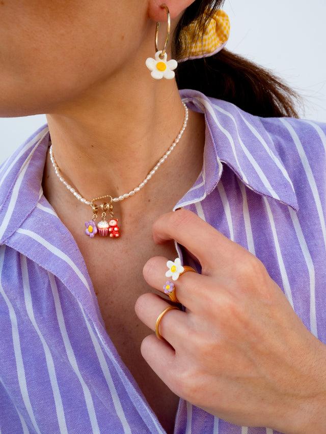 Nach Bijoux Bague FaceToFace Fleur