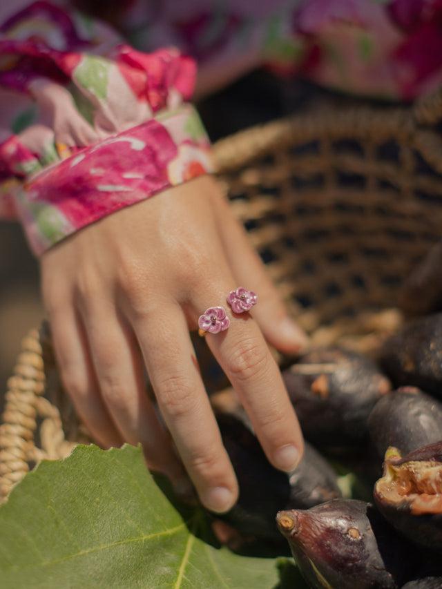 Nach Bijoux Bague FaceToFace Pensée