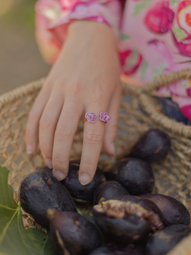 Nach Bijoux Bague FaceToFace Pensée