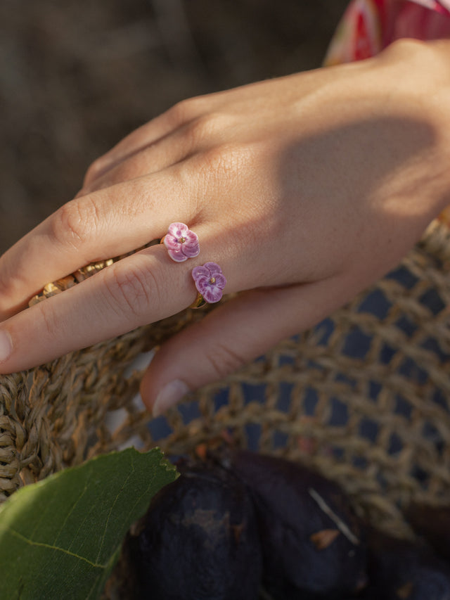 Nach Bijoux Bague FaceToFace Pensée