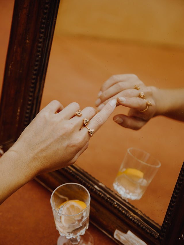 Nach Bijoux Bague FaceToFace Tête De Léopard