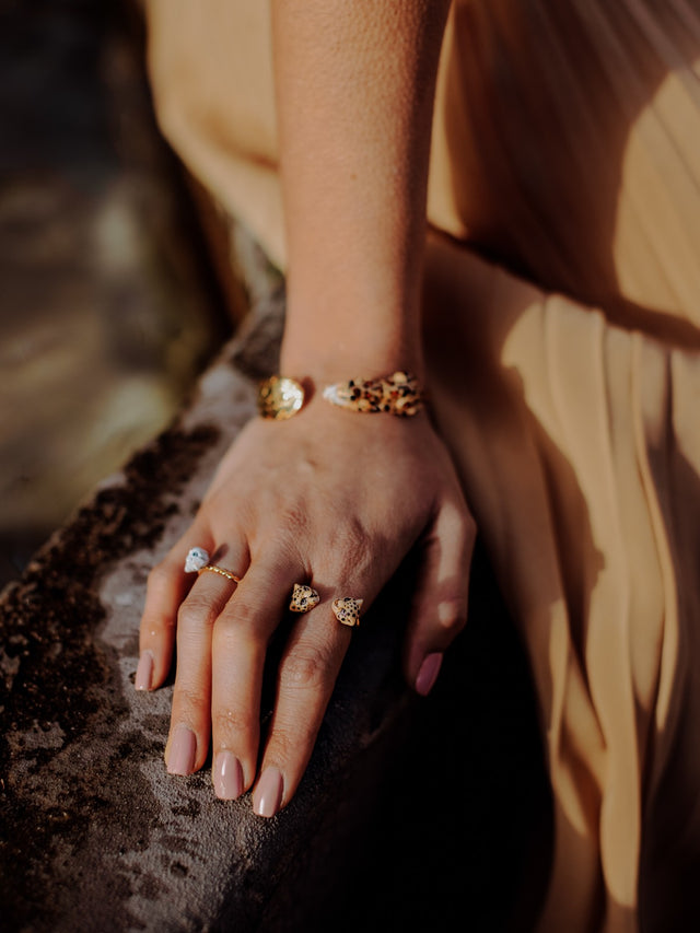 Nach Bijoux Bague FaceToFace Tête De Léopard