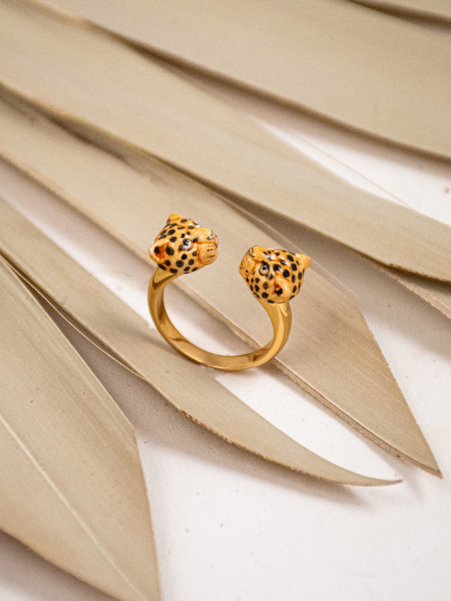 Nach Bijoux Bague FaceToFace Tête De Léopard