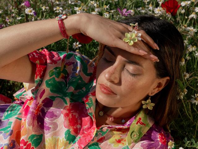 Nach Bijoux Bague Fleur Jaune