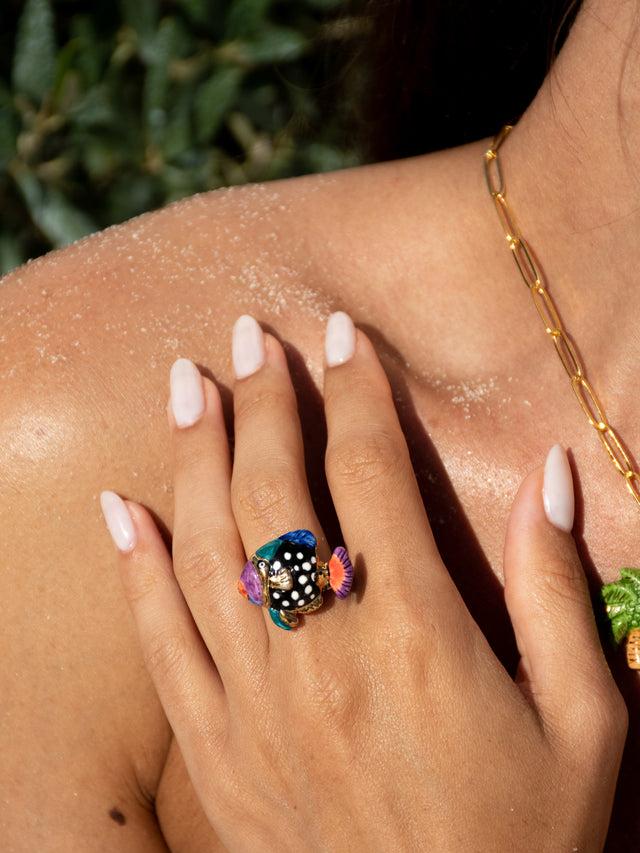 Nach Bijoux Bague Poisson Tacheté