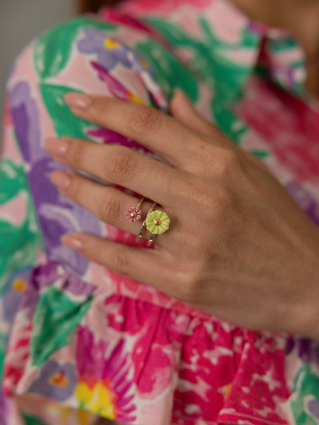 Nach Bijoux Bague Spirale à Fleurs