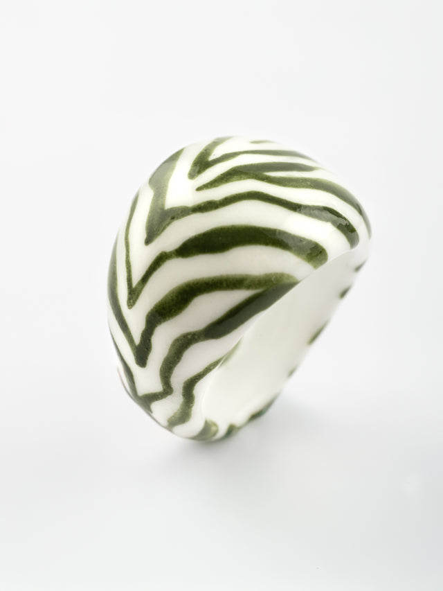 Nach Bijoux Bague Zèbre Vert