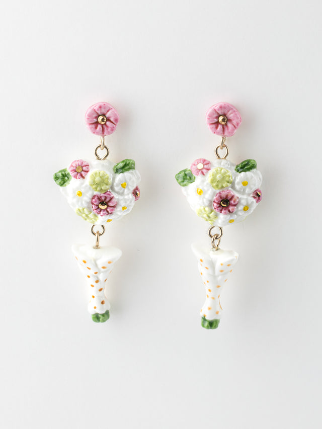 nach bijoux Boucles d'oreilles bouquet de fleurs