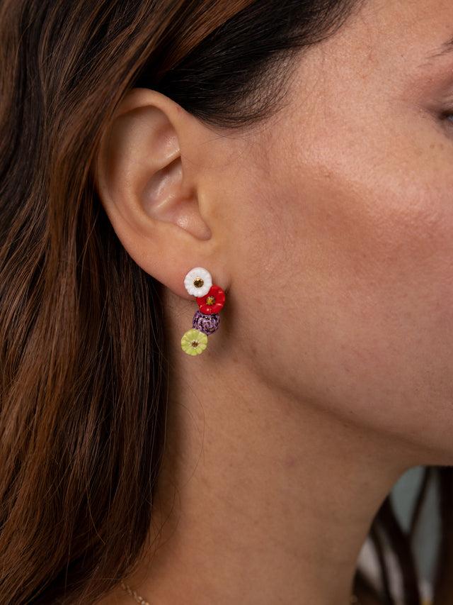 Nach Bijoux Boucles D'oreilles Branche De Fleurs