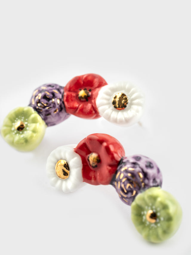 Nach Bijoux Boucles D'oreilles Branche De Fleurs