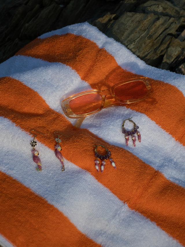 Nach Bijoux Boucles D'oreilles Cacatoès & Pampilles