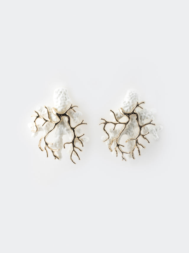 Nach Bijoux Boucles D'oreilles Corail Blanc