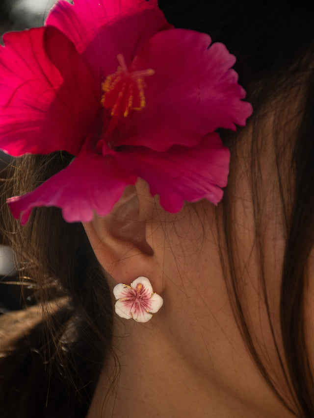 Nach Bijoux Boucles D'oreilles Hibiscus