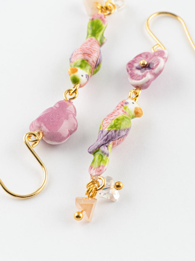 Nach Bijoux Boucles D'oreilles Mi-figue Mi-fleur