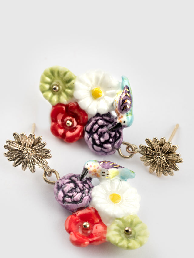 Nach Bijoux Boucles D'oreilles Multifleurs