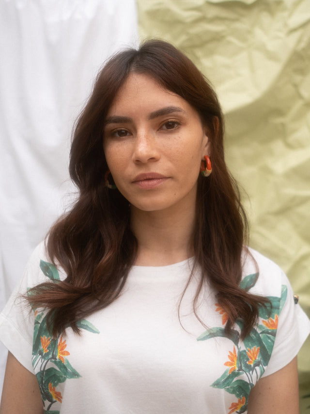 Nach Bijoux Boucles D'oreilles Orange Ethnique