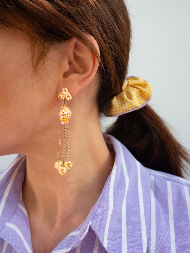 nach bijoux Boucles d'oreilles pendantes pop-corn