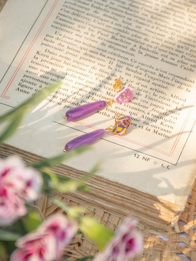 Nach Bijoux Boucles D'oreilles Pensée & Goutte