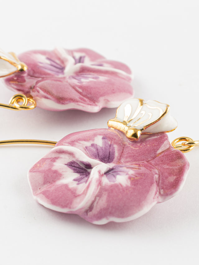 Nach Bijoux Boucles D'oreilles Pensée & Papillon