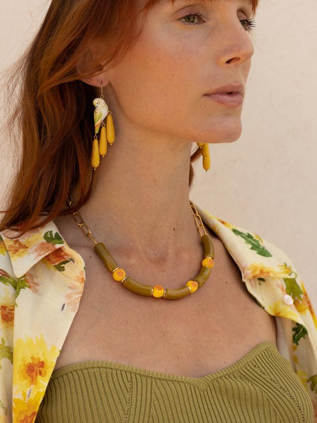 Nach Bijoux Boucles D'oreilles Perruche & Gouttes