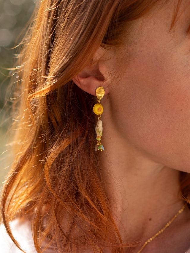 Nach Bijoux Boucles D'oreilles Perruche & Pampilles