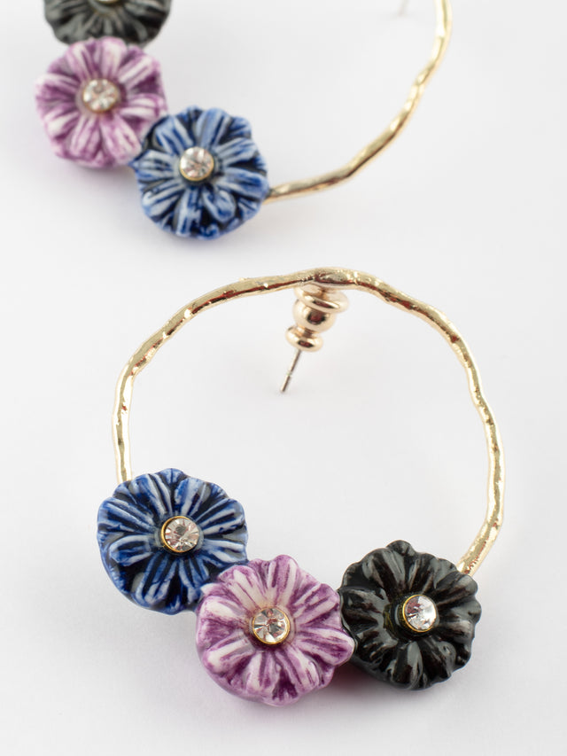 Nach Bijoux Boucles D'oreilles Rondes Chardons