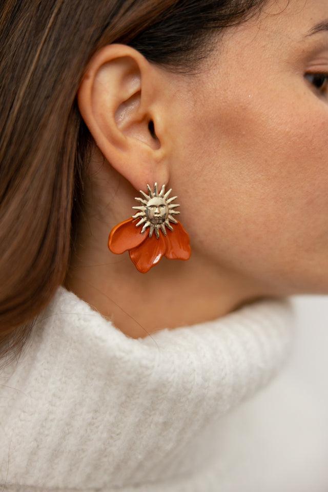 Nach Bijoux Boucles D'oreilles Soleil Terracotta