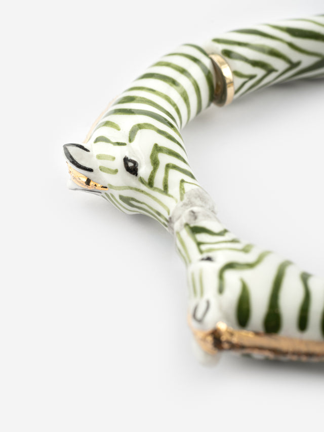 Nach Bijoux Bracelet Bisou Zèbres Verts & Dorés