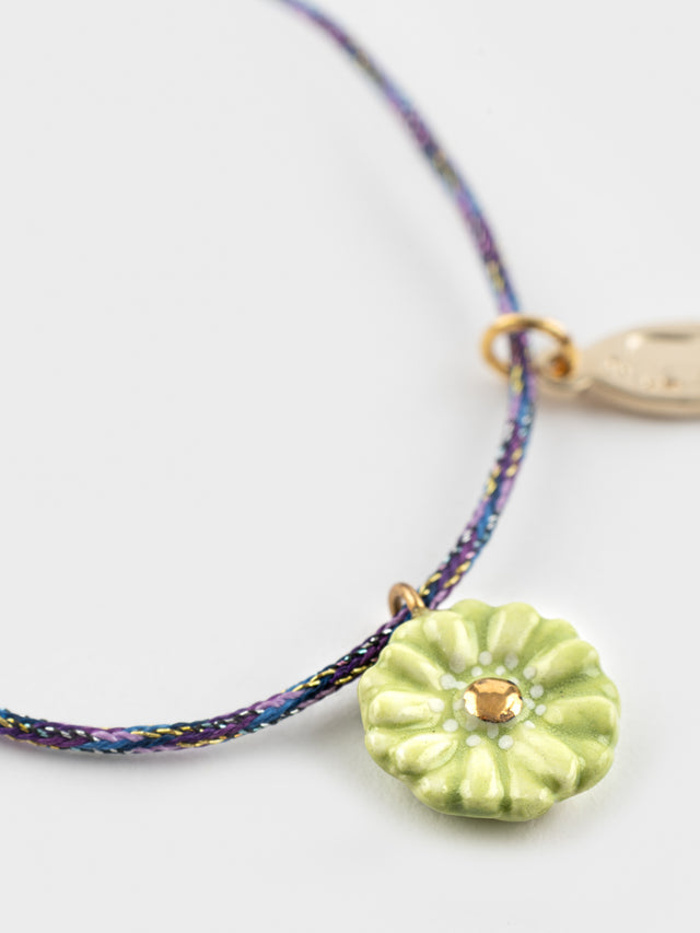 Nach Bijoux Bracelet Cordon Fleur Verte