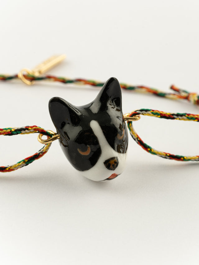 Nach Bijoux Bracelet Cordon Multicolore Bouledogue