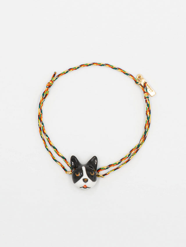 Nach Bijoux Bracelet Cordon Multicolore Bouledogue