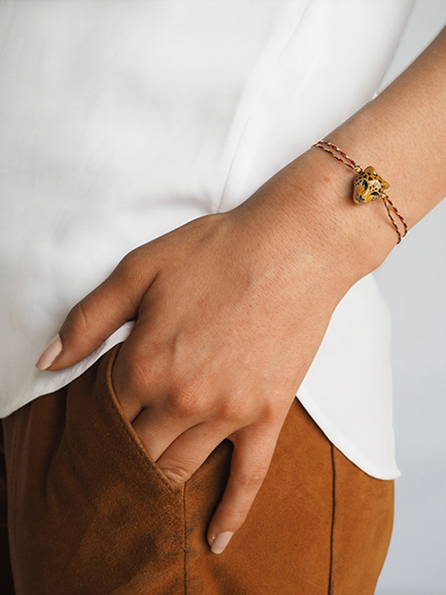Nach Bijoux Bracelet Cordon Multicolore Léopard