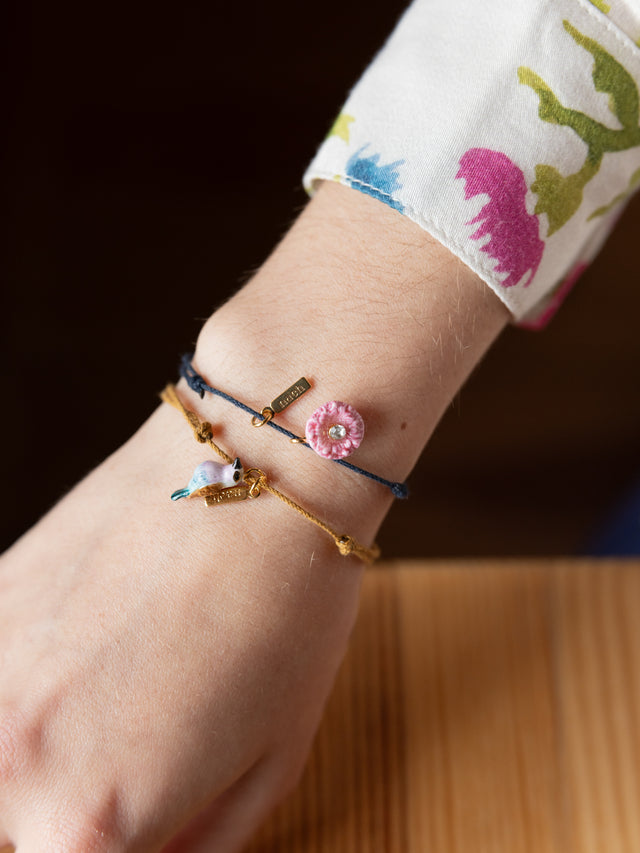 Nach Bijoux Bracelet Cordon Oiseau Rollier