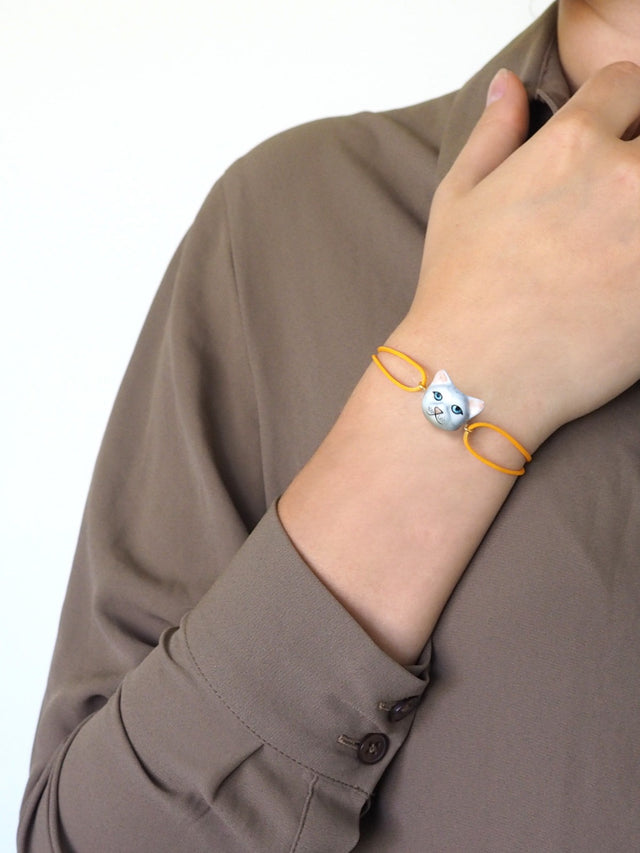 Nach Bijoux Bracelet Cordon Orange Chat Tabby